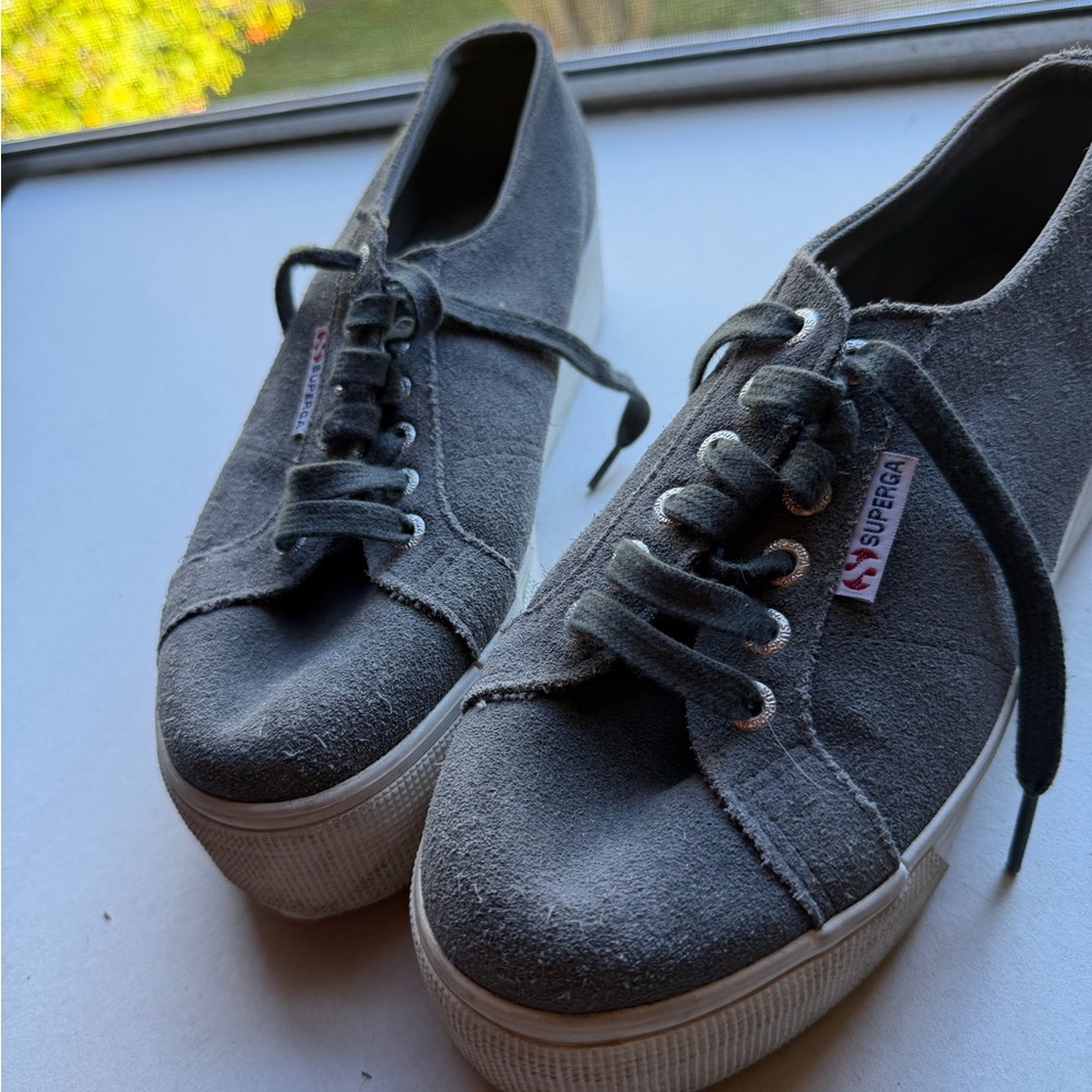 Superga Women's Charcoal Canvas Sneakers